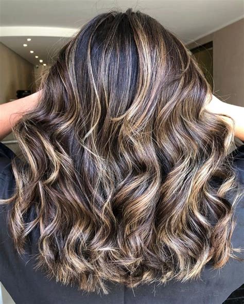 dark hair with thick blonde highlights|37 Ways To Get The Best Of Both Worlds With Dark Hair with .